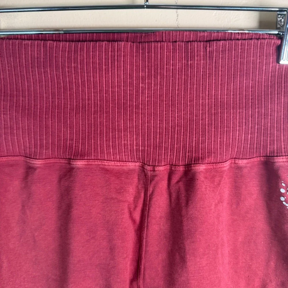 FP Movement Good Karma Bike Shorts Women M/L Cranberry High Waist Activewear